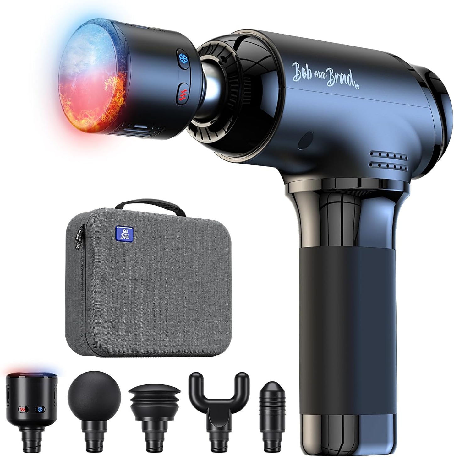BOB AND BRAD T2 Pro Massage Gun, Percussion Muscle Massage Gun Deep Tissue with 10MM Amplitude, Upgraded 4000 mah Battery Handheld Electric Massager for Athletes Pain Relief - Midnight Black