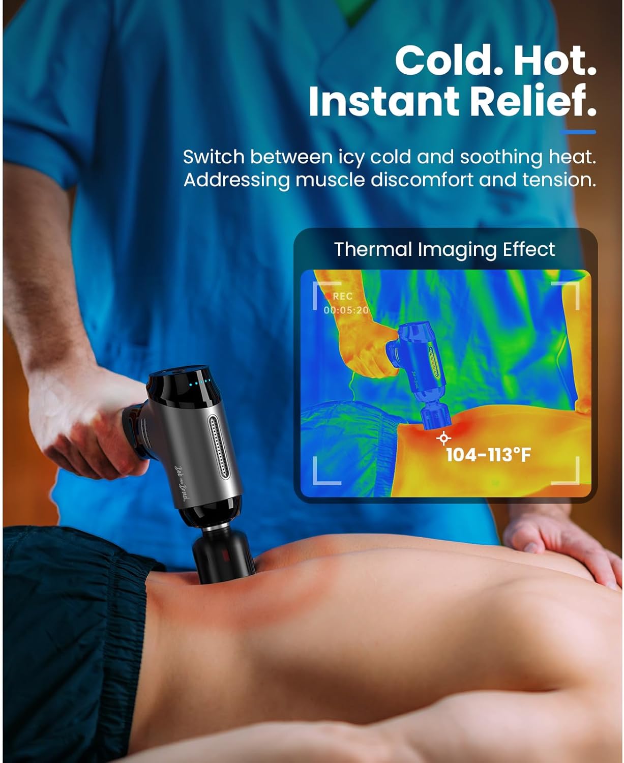 BOB AND BRAD T2 Pro Massage Gun, Percussion Muscle Massage Gun Deep Tissue with 10MM Amplitude, Upgraded 4000 mah Battery Handheld Electric Massager for Athletes Pain Relief - Midnight Black